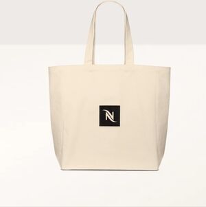 NWT Nespresso Ivory Tote with Black Logo